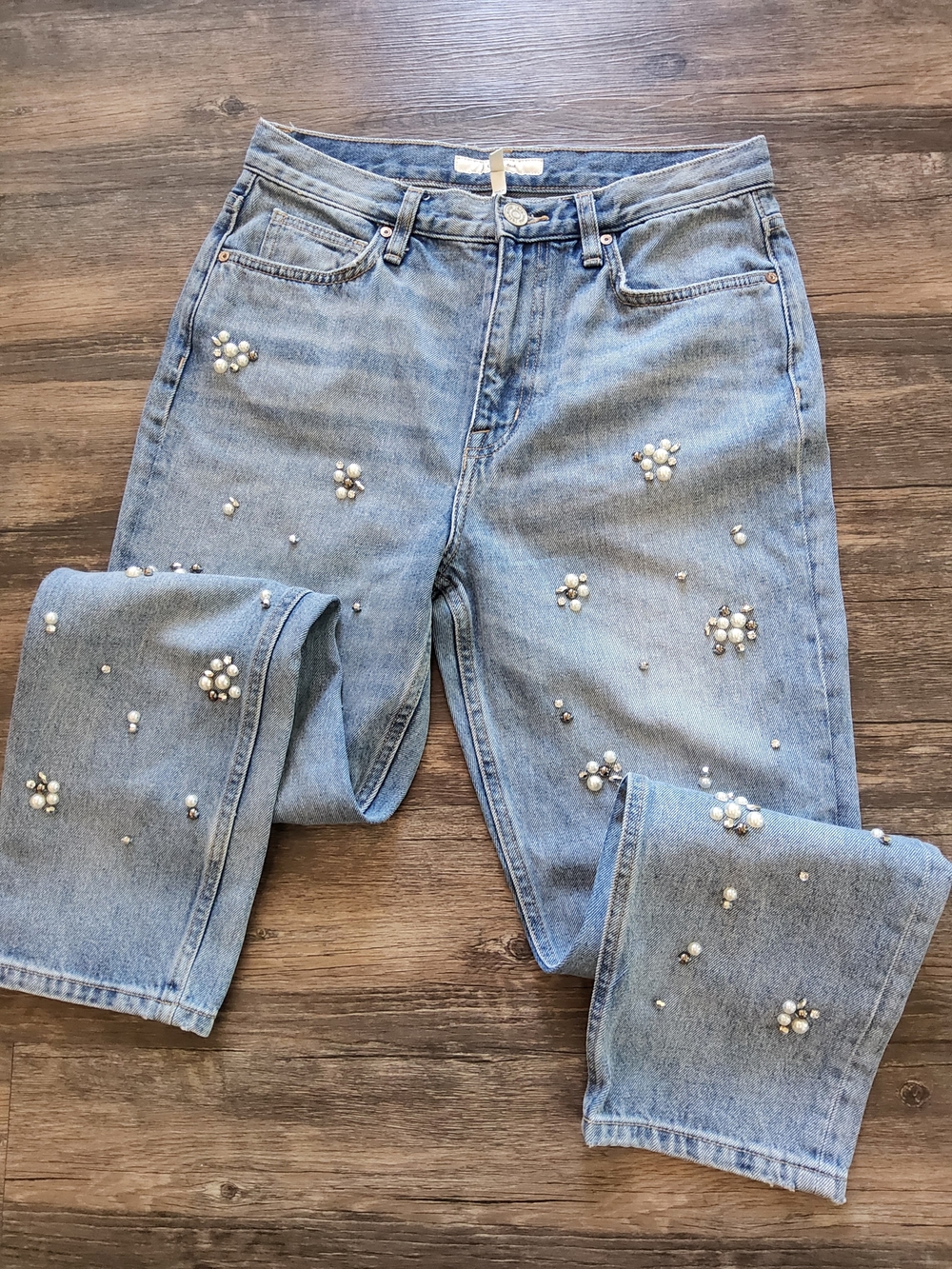 Joie Weslyn pearl embellished jeans